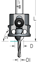 Зенковка оправка WPW ATS2405D коническая  D8,5 с ограничителем сверло с плавной спиралью 2,4  хвостовик 8