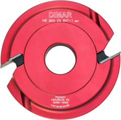 Фреза насадная Dimar 7524231 радиус 3мм D120x20 Z2 сменные ножи посадка 30