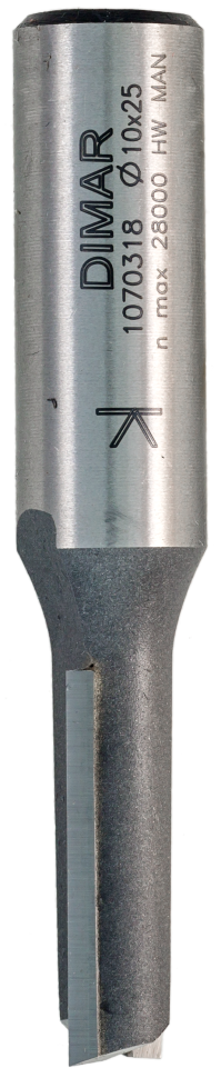Фреза Dimar 1070319 пазовая D10x25 L69 Z2 хвостовик 12