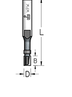 Фреза WPW PFT10483 D4,8 B6,5 Z2 копир  мини верхний подшипник хвостовик 6