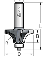 Фреза WPW RWG1203 радиусная для твердых материалов R12,7 D41,3 B18 подшипник хвостовик 6