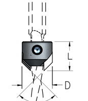 Зенковка WPW коническая AC3080R правая на сверло присадочное 8 мм крепление на спирали D18 L18