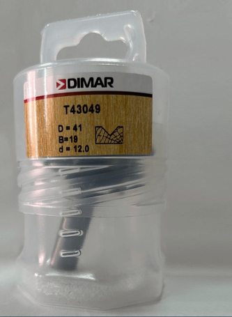 Фреза T43049 Dimar мебельный фасад кантри D41 B19 подшипник хвостовик 12 (L1-70 мм, L2-19 мм, D1-41 мм, D2-12 мм)