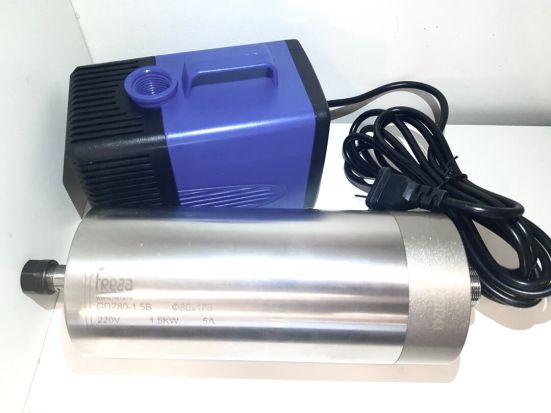 Набор "Шпиндель 1.5 кВт вод. охл. + помпа 3500 l/h" для фрезерного станка ЧПУ