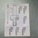 Набор "Фреза со сменными ножами скругление"  R=3,4,5,6,8,10 D=32.12x32x80 S=12 Rotis 1473222212 (L1-80 мм, L2-32 мм, D1-32.12 мм, D2-12 мм)