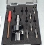 Набор "Фреза со сменными ножами скругление"  R=3,4,5,6,8,10 D=32.12x32x80 S=12 Rotis 1473222212 (L1-80 мм, L2-32 мм, D1-32.12 мм, D2-12 мм)