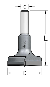 Сверло WP HMP2005 чашечное без подрезателей D20 L57 хвостовик 8