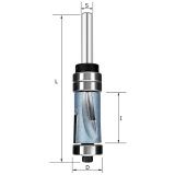 Фреза обгонная компрессионная (верх. + нижн. подшипник) D=19x32 S=8 Rotis 155193208 (L1-97 мм, L2-32 мм, D1-19 мм, D2-8 мм)