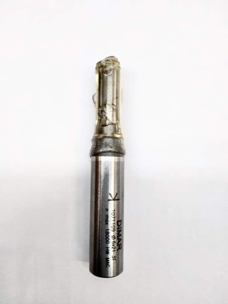 Фреза 1071105  DO NESTING DinamicX2 D=6 B=21 Z=3 хвостовик 8 (L1-75 мм, L2-21 мм, D1-6 мм, D2-8 мм)