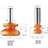 Фреза концевая CMT профильная D=29 I=20 L=60 S=12,0 R=2,3/4,8 RH 955.605.11
