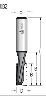 Фреза WPW UB27132 cпиральная со стружколомом Z2 D13 B42 L105 хвостовик 12