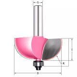 Фреза внешний радиус "Галтель" (нижний подшипник) Z=2 R=6 D=21.5x9.5x60 S=12 PROCUT 305220P (L1-60 мм, L2-9.5 мм, D1-21.5 мм, D2-12 мм)