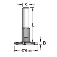 Фреза WPW NU04002 дисковая Z3 паз 4 D47,6 оправка крепл с торца хвостовик 12