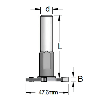 Фреза WPW NU04002 дисковая Z3 паз 4 D47,6 оправка крепл с торца хвостовик 12