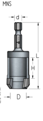 Сверло WPW MNS1204 для изготовления пробок D12 хвостовик HEX1/4