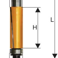 Фреза кромочная прямая ф19х50,8мм хв. 12мм Энкор 46169