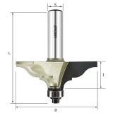 Фреза фигурная классический гусёк R=9.5 R2=6.35 D=63.5x19.85x71 S=12 ARDEN 357251 (L1-71 мм, L2-19.85 мм, D1-63.5 мм, D2-12 мм)