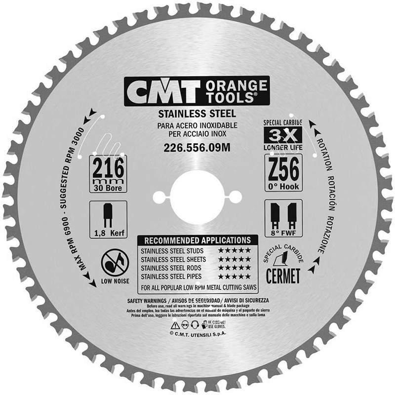Диск пильный 305x25,4x2,2/1,8 10° 8° FWF Z=80 CMT 226.580.12