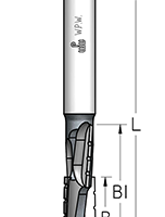 Фреза WPW UB28132 cпиральная со стружколомом Z2+2 D13 B50 L110 хвостовик 12