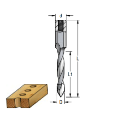 Сверло D10 глухое левое L70 WPW DDT10707L присадка хвостовик 10мм