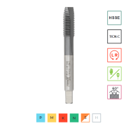 Метчик машинный M08х1,0 (HSS-E + TICN-C),ISO, 6H,R, прямой RODMIX 1607080100