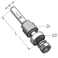Оправка WPW N000805 для фрезы дисковой серии N посадка 7,93 L55 комплект гайка подшипник шайба хвостовик 8