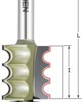Фреза &quot;тройной внеший радиус&quot; (нижн. подш.) Z=2 R=3.18  D=22.2x25.4x69 S=8 (подш. 16мм) ARDEN 323811