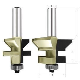 Набор фрез "Вагонка" D=50.8x25.4 S=12 ARDEN 611201 (L1- мм, L2-25.4 мм, D1-50.8 мм, D2-12 мм)