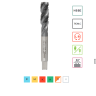 Метчик машинный M14x2,0 (HSS-Е + TICN-С) DIN 376, 6H, R, спиральный RODMIX 1611140200