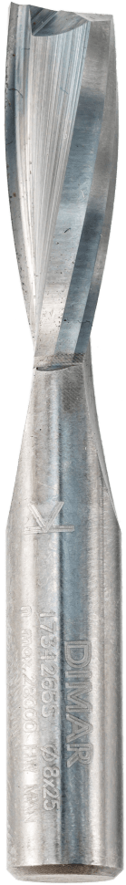 Фреза Dimar 1734265 спиральная Z2 чистовая D8x25 L60 стружка ВВЕРХ хвостовик 8