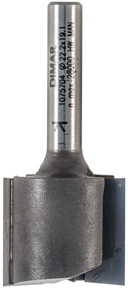 Фреза Dimar 1075703 пазовая D22,2x19 L50,8 Z2 хвостовик 6