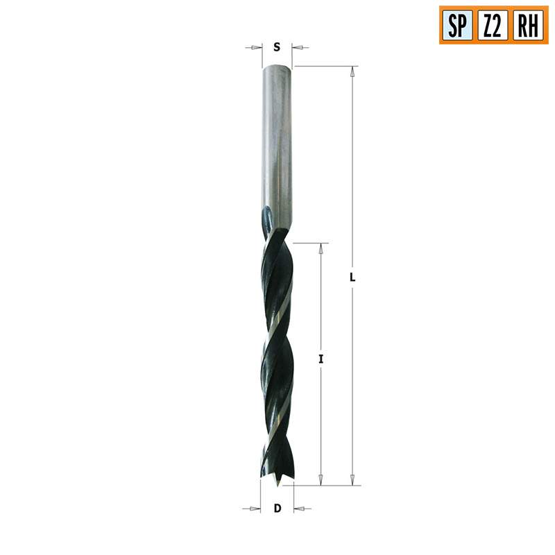 Сверло SP 9x80x120 Z=2 S=9 RH CMT 517.090.31