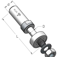 Оправка WPW N000812 для нескольких фрез дисковых серии N посадка 7,93 L78 комплект гайка подшипник шайба хвостовик 12