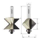 Набор фрез для сращивания &quot;Угол&quot; D=38.4x25.4 S=8 ARDEN 336821/337821