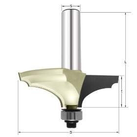Фреза фигурная молдинговая D=63.5x19.1x71 H=25.4 S=12 ARDEN 357221 (L1-71 мм, L2-19.1 мм, D1-63.5 мм, D2-12 мм)