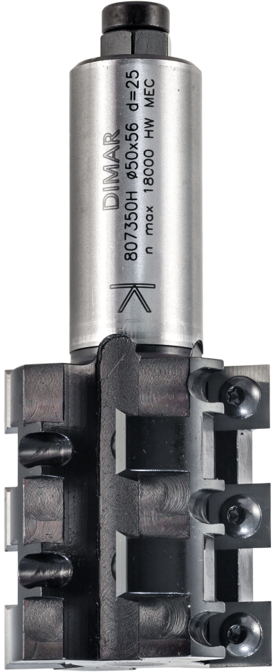 Фреза Dimar 807350H кукуруза Z10 со сменными ножами D50x56 L113 хвостовик 25x55