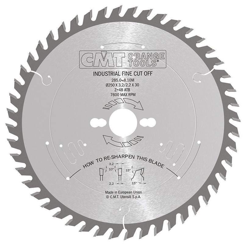 Диск пильный 350x35x3,5/2,5 10° 15° ATB Z=84 CMT 285.084.14R