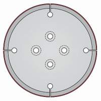 Пила Dimar 73033171 алмазная для композитов D150x15,87x3,2 Z с отверстиями под оправку ЧПУ 4x5,7xø30