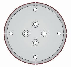 Пила Dimar 73033171 алмазная для композитов D150x15,87x3,2 Z с отверстиями под оправку ЧПУ 4x5,7xø30