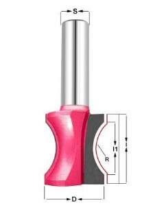 Фреза профильная "Углублённый шар" Z=2 R=4.76 D=25.4x30x70 i1=22.2 S=12 PROCUT 329241P