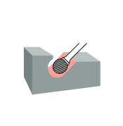 Борфреза сферическая D 06х05 M03 алмазная насечка RODMIX 2406050304 (L1- мм, L2-5 мм, D1-6 мм, D2-3 мм)