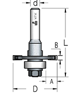 Фреза оправка WPW NB19003 Z2 дисковая 4x10,5 с подшипником хвостовик 6