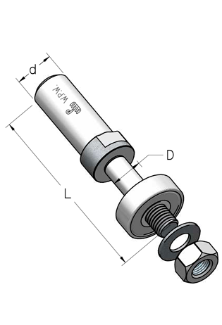 Оправка WPW N000815 для нескольких фрез дисковых серии N посадка 7,93 L70 комплект гайка подшипник шайба хвостовик 8