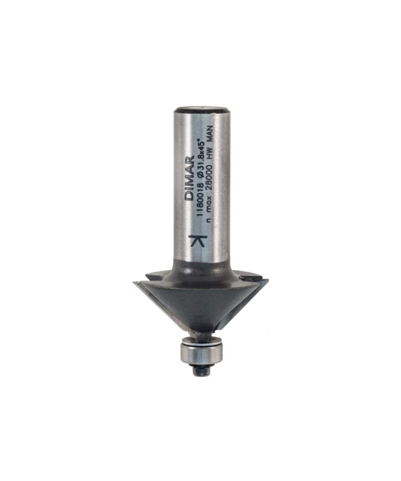 Фреза Dimar 1180015 фаска угловая 45° D31,8x12,7 L54,5 подшипник, хвостовик 8