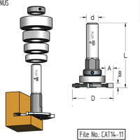 Фреза WPW NUS05042 дисковая Z3 паз 5 D47,6 комплект оправка крепл с торца и 4 подшипника хвостовик 12