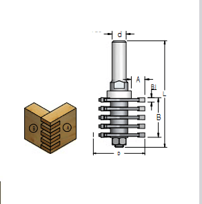 Оправка WPW NFJ5002 для паз ящичный FJ50002  L96 комплект гайка шайба хвостовик 12 (L1-96 мм, L2- мм, D1- мм, D2-12 мм)