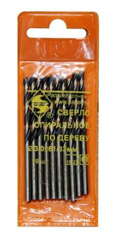 Сверло для дерева 3 мм, спиральное Энкор 19123