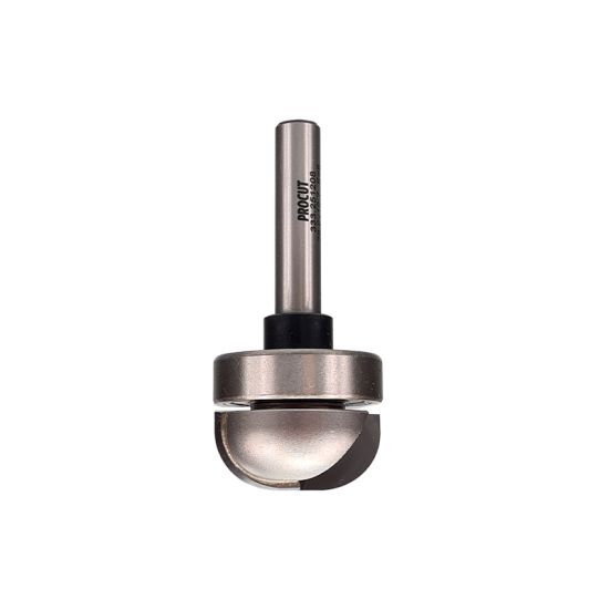 Фреза для желобов и чаш с верхним подшипником R=10 D=28.58x12.7x75 S=12 PROCUT 333.251212 (L1-75 мм, L2-12.7 мм, D1-28.58 мм, D2-12 мм)