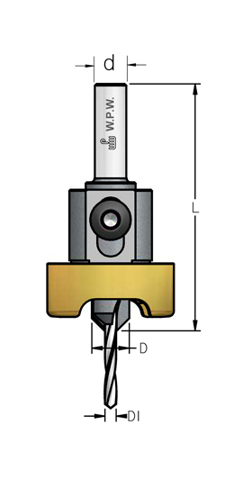 Зенковка оправка WPW ALB5017SC коническая БЕЗ ВМЯТИН D10 со сверлом 5  хвостовик 10