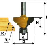 Фреза кром калевочная ф33,3х16мм R6,4мм хв 8мм Энкор 9251